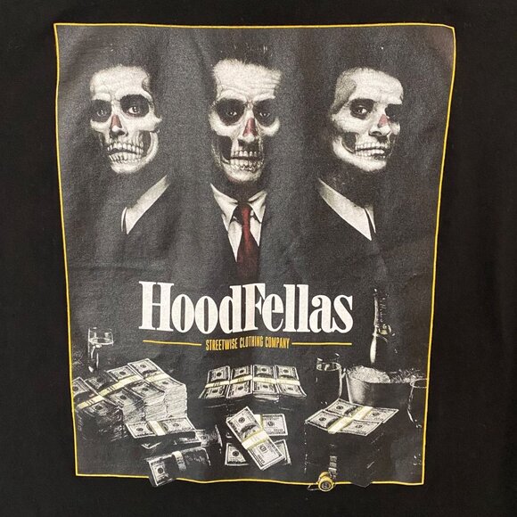 Streetwise Goodfellas Graphic T-Shirt Black Men's Large Short-Sleeve Mobster Tee - Picture 6 of 11